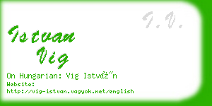 istvan vig business card